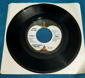 James Taylor 45 Carolina In My Mind / Something's Wrong Apple 1805 ex - Imagen 1 de 2