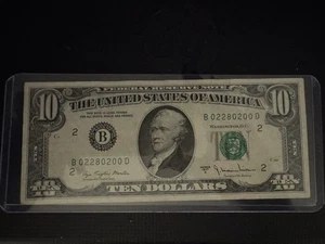 RARE!💎1977 Series B $10 Bill - Vintage US Paper Money - Collector's Piece! 🔥 - Picture 1 of 2