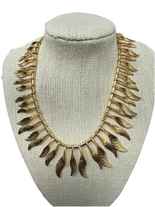 Vintage Vendome Gold Hänger Statement Halskette Choker - Bild 1 von 16