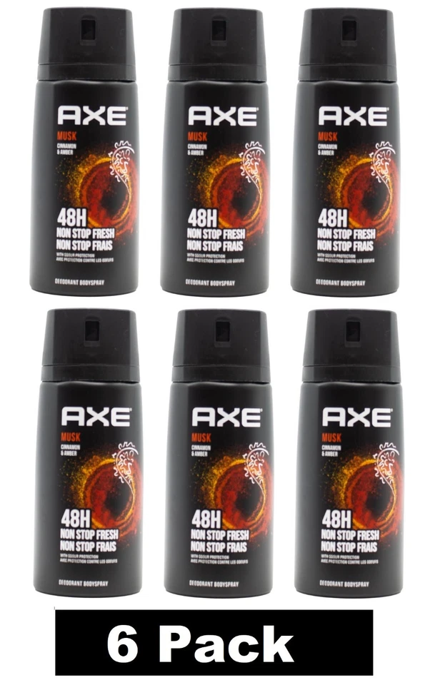 6 x AXE Deodorant Body Spray MUSK 48H Non Stop Fresh with Odour Protection NEW - image 1 of 4