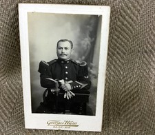 Antico Militare Fotografia Francese Soldier Ritratto Uniforme Ufficiale Old Foto