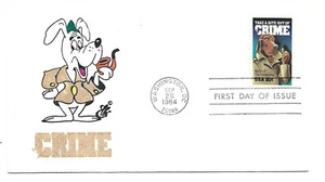 2102 Crime Prevention, Animated by Ellis, FDC - Picture 1 of 1