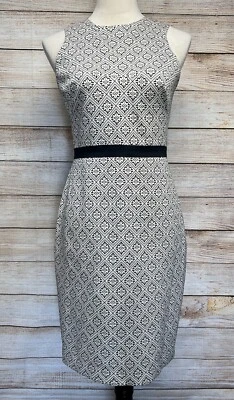 Vestido Vaina Robert Rodriguez Algodón Elástico Talla 4 Sin Mangas Geométrico Floral Foto 1 de 4