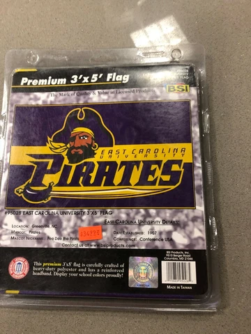 East Carolina Pirates FLAG NCAA Licensed BSI  3X5" Cover