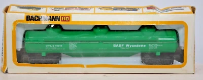Bachmann HO BASF Wyandotte 3-dome 62' Tank Car UTLX 79179 NIB 1:87 Scale - Image 1 of 4