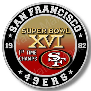 San Francisco 49ers Super Bowl 16 1982 Champs Vinyl Sticker Decal Truck windows - Picture 1 of 2