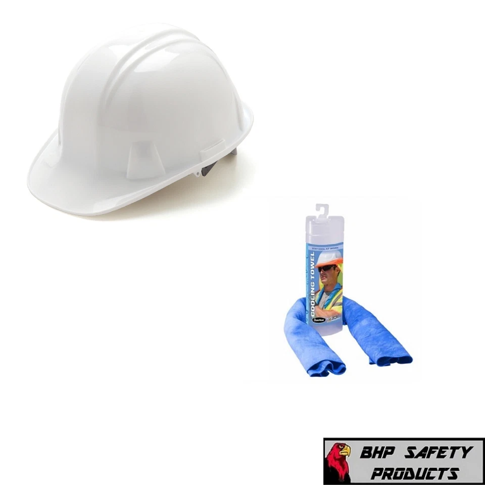 Pyramex Cap Style 4 Point Ratchet Suspension Hard Hat Hp141 White
