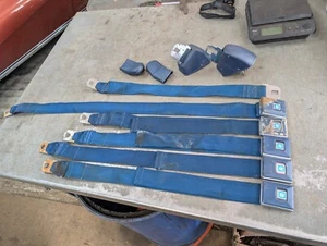 1969 GM Blue Seatbelts Buick Chevy Olds Pontiac Seat Lap Belts 1968 1970 - Picture 1 of 20