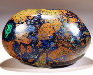 389 g 3.7" Sharp Polished Free Form Azurite Malachite Chrysocolla, Peru! AZS309 - Picture 1 of 6
