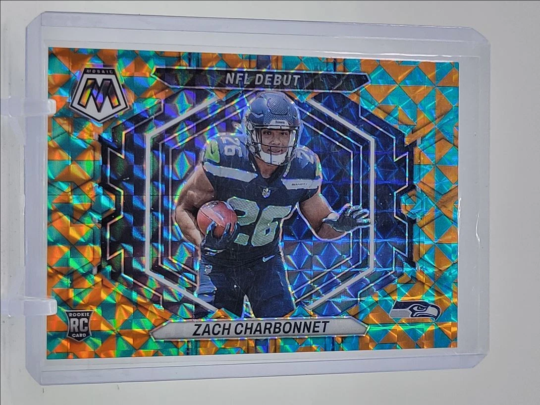 ZACH CHARBONNET 2023 MOSAIC NFL DEBUT TESSELLATION ROOKIE RC /15 Q1139