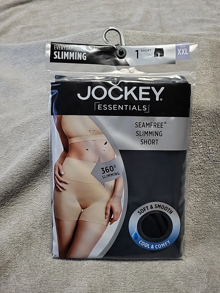 Womens BLACK Jockey 360 Slimming Short (Size 2XL) IN PACKAGE