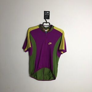 Nike Jersey Vintage Cycling Shirt 80S 90S Multicolor Polyester Mens Size XL