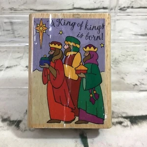 Three Kings Rubber Stamp Wise Men Christmas 3.5” X 2.5” Stamp Craft #440H80 - Picture 1 of 4