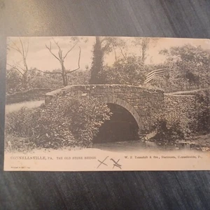 Postal de colección Connellsville PA, The Old Stone Bridge Pennsylvania Tuck #2240 - Imagen 1 de 2