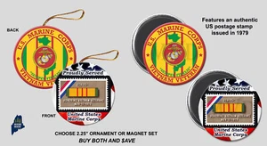 US MARINES VIETNAM VETERAN Ornament / Magnets - Military Store Unique Gift USMC - Picture 1 of 1