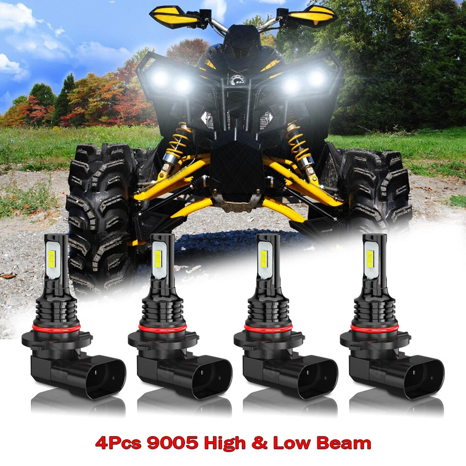 Para Can Am Commander 800R 1000 Renegade 500 800 Faros Bombillas LED 6000K Foto 1 de 4