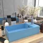 Badezimmer-Waschbecken mit œberlauf Keramik Hellblau