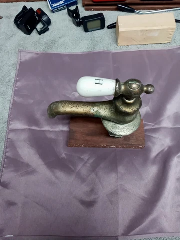 Vintage Porcelain Handle Hot Water Faucet Cover