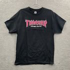 Thrasher Shirt Mens Large Black Pink Brick Logo Skateboard Magazine Skater Tee
