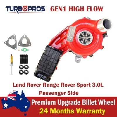 Turbocargador de alto flujo GEN1 para Land Rover Range Rover Sport 3,0 L lado izquierdo Foto 1 de 4