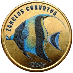 LABUAN - FEDERAL TERRITORY MALAYSIA 5 RINGGIT 2025 SNAKE FISH 32MM UNC - Picture 1 of 2