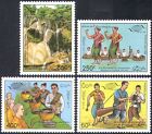 Laos 1995 Tourism/Caves/Waterfall/Nature/Dancers/Monks/Music/Drums 4v set n42564