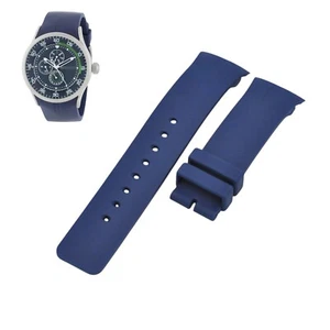 N14665G 27mm Blue Rubber Watch Strap For Nautica - Picture 1 of 7