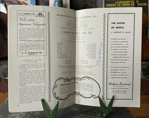 Programa de ópera firmado por Italo Montemezzi 1941 - compositor y director italiano  - Imagen 1 de 6