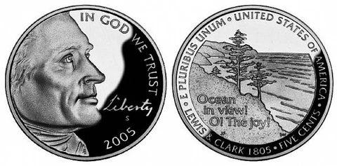 2005 S Proof Jefferson Ocean In View Nickel Cover