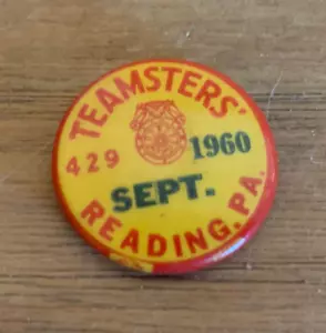 Teamsters Lesung, PA 429 Gewerkschaft September 1960 Pin Pinback Knopf Abzeichen - Bild 1 von 3
