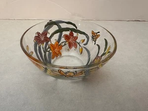 Arcoroc France - Butterflies and Lillies - 5" Salad Bowl - Picture 1 of 6