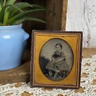 Antique Victorian Ambrotype Photo 1850s 1860s ? Girl Child Sixth Plate