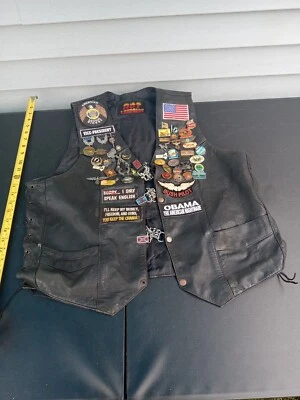 RARE MOTORCYCLE Vest Jacket American Legion VICE PRESIDENT W/50 PINS  XXL TR7#27 - Image 1 of 4