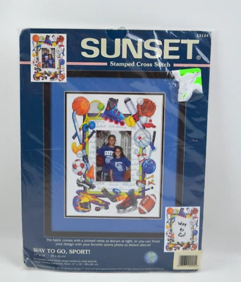 Kit de punto de cruz estampado Sunset " Way To Go Sport" #13124 SIN AGUJA Foto 1 de 4