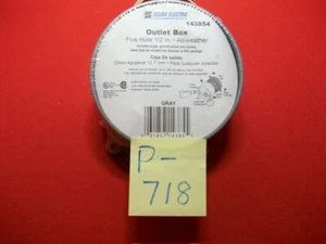 BRAND NEW SIGMA ELECTRIC 4" x 1.5" ROUND 5 HOLE ALL-WEATHER CAST OUTLET BOX NISP - Picture 1 of 3