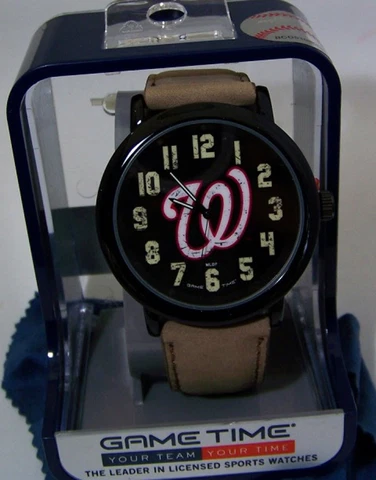 Washington Nationals Mens Watch Game Time Throw Back Casual Wristwatch Cover