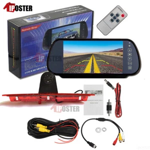 7" Mirror Monitor + Brake Light Backup Camera Kit for Ford Transit Van 2014-2018 - Picture 1 of 12