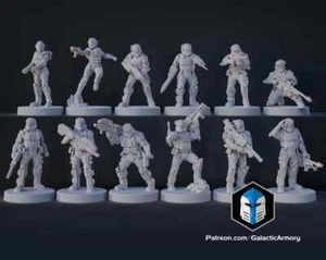 Halo Alpha 9 ODST Miniatures - Galactic Armory Resin 3D Printed Wargame/D&D - Picture 1 of 9