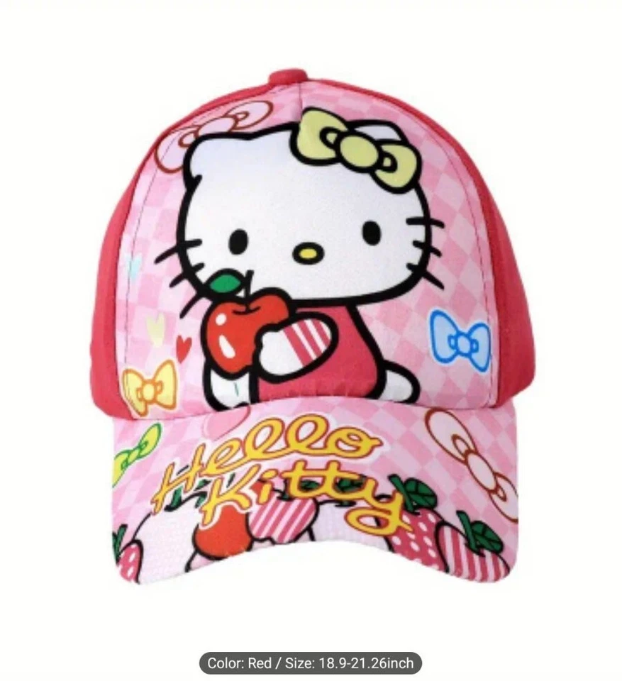 Gorra de béisbol ajustable Sanrio Hello Kitty con Apple Child Hat OS rosa Foto 1 de 1