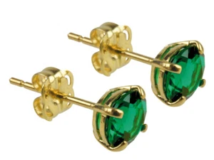 9ct Gold BIRTHSTONE Earrings Butterly ALL MONTHS January - December Gift For Her - Picture 1 of 48