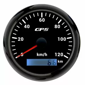 85mm GPS Tachometer Drehzahlmesser Tacho 0-120km/h Für Auto Boot Motorrad - Bild 1 von 11