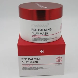 MÁSCARA DE ARCILLA CALMANTE ROJA MEDICUBE 110g 3.88oz para todos los tipos de piel expiración 5-24 TOTALMENTE NUEVA - Imagen 1 de 6