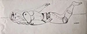 Liuzzi - Boceto en tinta + Grabado al aguafuerte - Imagen 1 de 3
