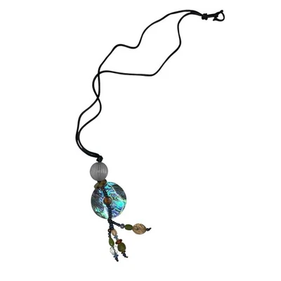 Teresa Goodall Handcrafted One of a Kind Bead Shell Pendant Statement Necklace  - Image 1 of 4