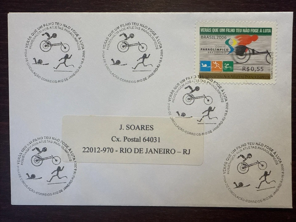 BRAZIL FDC COVER 2006 YEAR DISABLED PEOPLE SPORTS PARALYMPICS HEALTH MEDICINE - Image 1 of 1