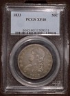 1833 CAPPED BUST HALF | PCGS EXTRA FINE 40 | SILVER 50 C | PHILADELPHIA