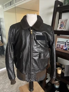 DSCP Excelled G-1 Leather Flight Flyer's Bomber Jacket USMC USN 44 Lrg ✅🌟🇺🇸 - Bild 1 von 19
