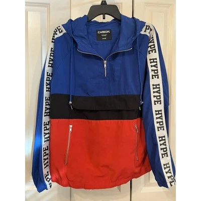 Cortavientos CARBON para hombre HYPE con capucha y bolsillos--Pequeño para hombre Foto 1 de 4