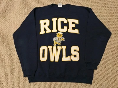 Sudadera retro vintage años 90 Rice University College Houston TX Owl L Foto 1 de 4