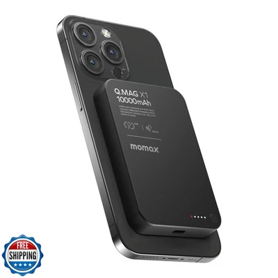 Banco de Alimentación Magnético MOMAX 10000mAh, Carga Rápida 20W, Carga Portátil Inalámbrica Foto 1 de 3